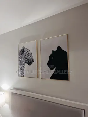 African Wild Lion Acrylic Art Prints (Set of 2)