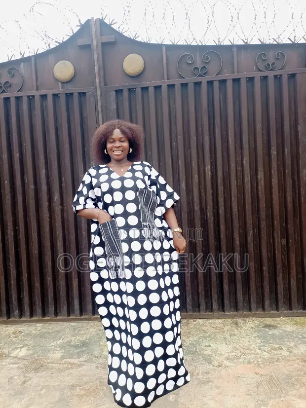 Luxury Ankara Bubu Dress with Scarf - 1