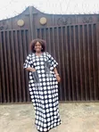 Luxury Ankara Bubu Dress with Scarf - 1
