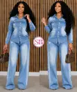 Queen's Turkish Complete Jeans Set - Office & Casual Wear - 5