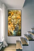 Lions and Lioness Wall Art - Brand New - 1