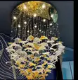 600mm Mai Girma Modern Glass Leaf Chandelier Haske - 2