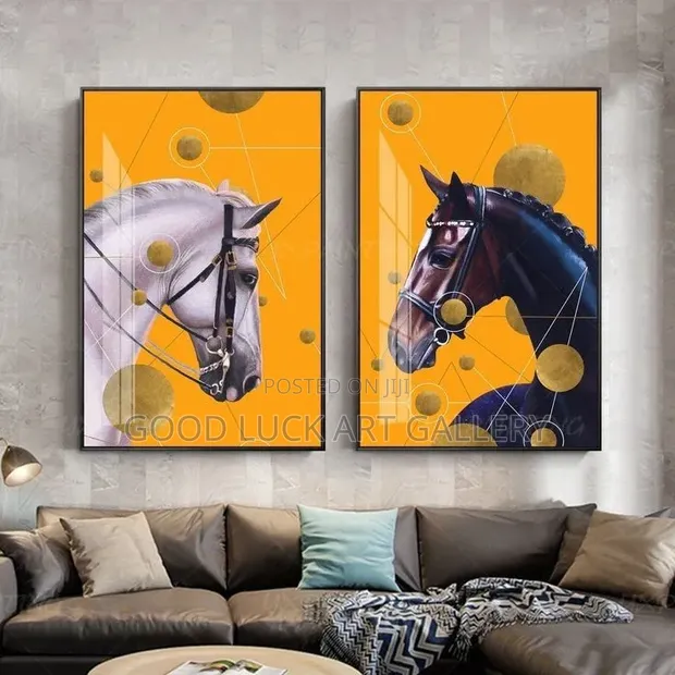 Head Portrait Horse Art - Modern Abstract Equestrian Wall Decor - 1