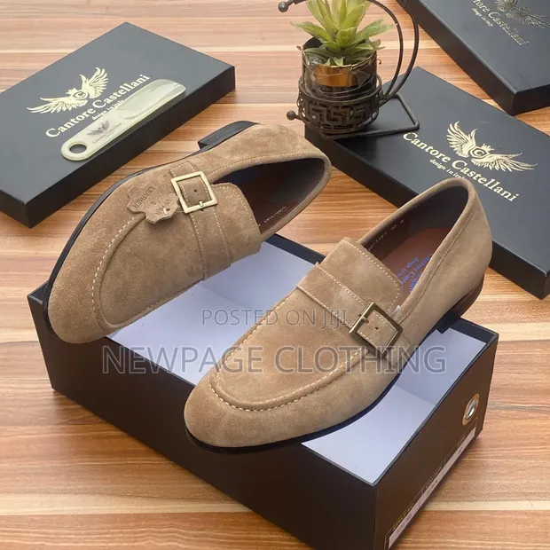 Turkish Italian Men's Suede Dress Shoes - 1