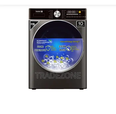 Scanfrost 8KG Inverter Front Load Washing Machine | SFWMFL8000INVME - 1