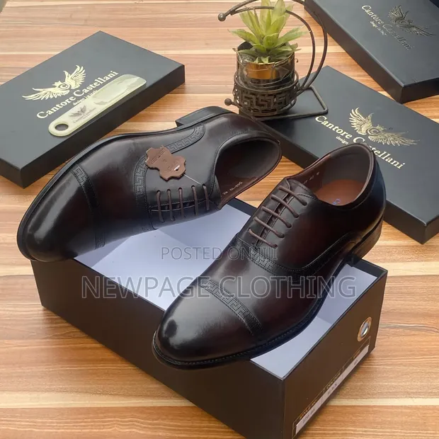 Men's Turkish Italian Leather Shoes - Neat Medium Sole - 1