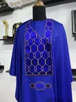 Royal Blue Men's Agbada - 7 Star Italian Wool - 1