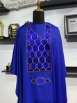 Royal Blue Men's Agbada - 7 Star Italian Wool - 2