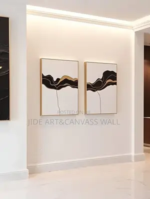 Canvas with Wooden Gutter Frame