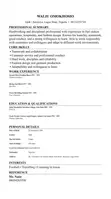 Manufacturing CV - Hardworking & Disciplined Individual - 1