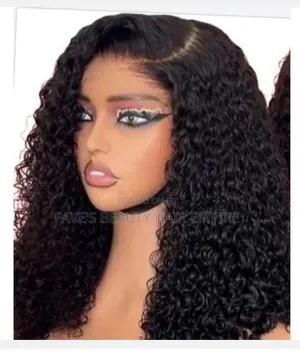 Quality Curly Hair Wig, 16 Inches, 5x5 C-Part Closure