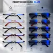 Rimless Anti Blue Light Photochromic Glasses - 1