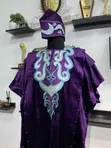 Purple Velvet Men's Luxury Agbada - 2