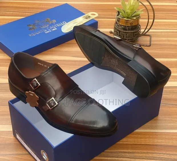 Turkish Leather Buckle Shoe for Men - Medium Sole - 1