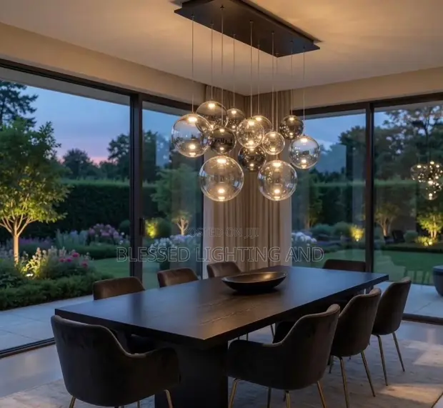 13-Light Modern Nordic Glass Chandelier for Living Room - 1
