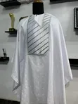 Embroidered Men's White Agbada/Native Wear - 1