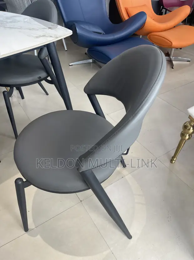 Home Interiors Visitors Chair - Leather, Black/Brown - 1
