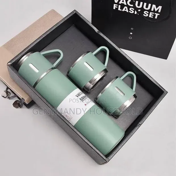 500ml Vacuum Flask Set with 2 Cups - 1