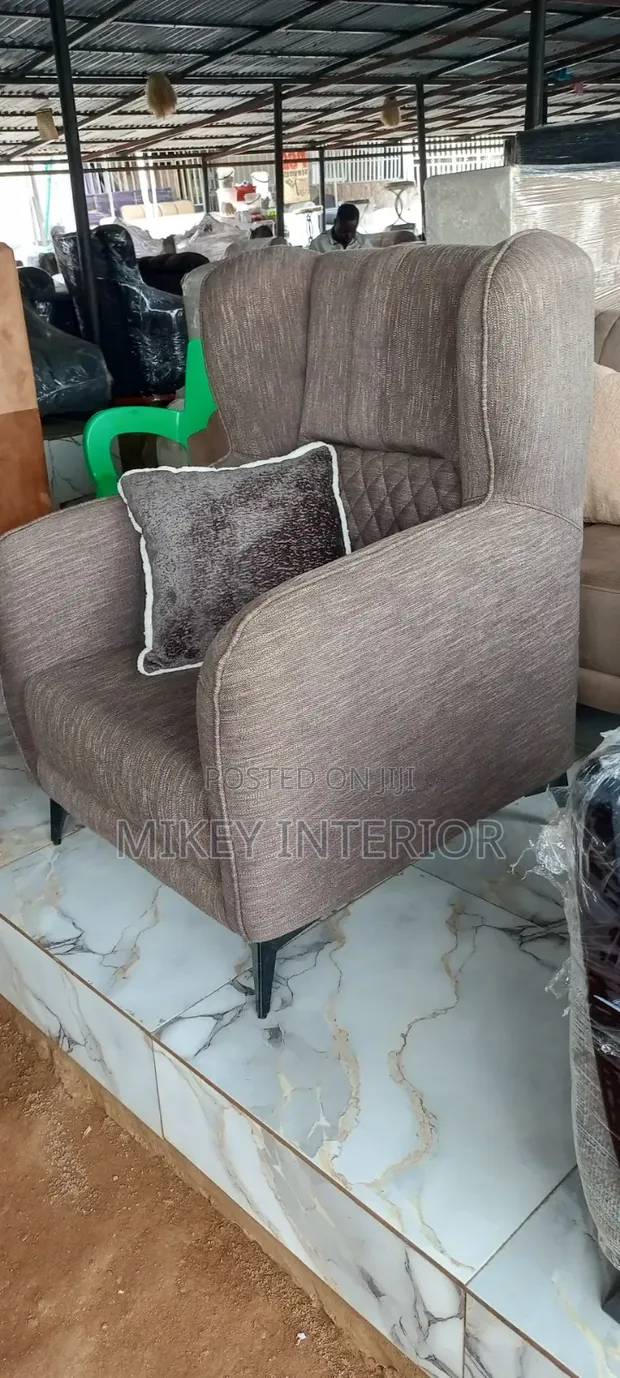 Beautiful Brown and Cream Chair Set - 1