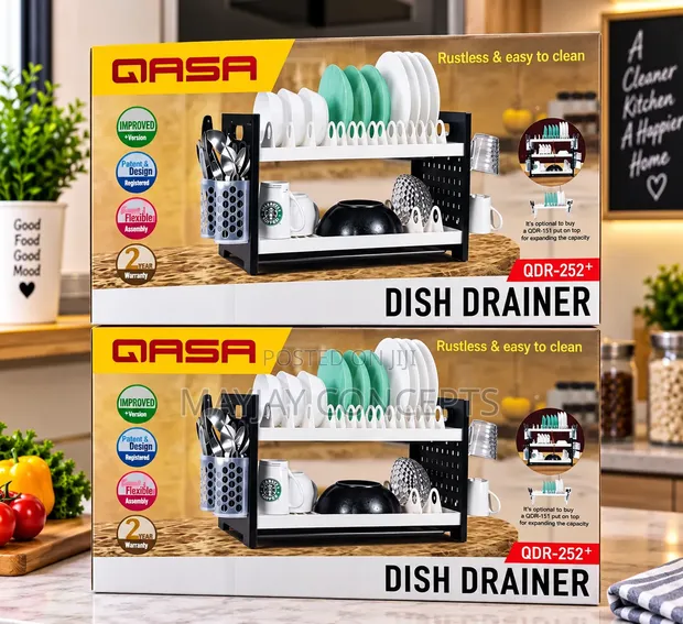 QASA QDR-252+ 2-Tier Rustless Dish Drainer - 1