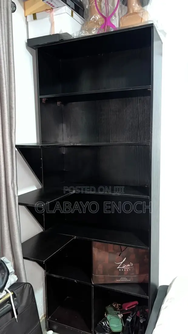 7ft Polished Wood Bag/Shoe Rack - 1