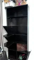 7ft Polished Wood Bag/Shoe Rack - 1