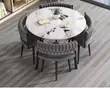 KYC Luxury 4-Seater Circular Dining Table - Marble Top - 1