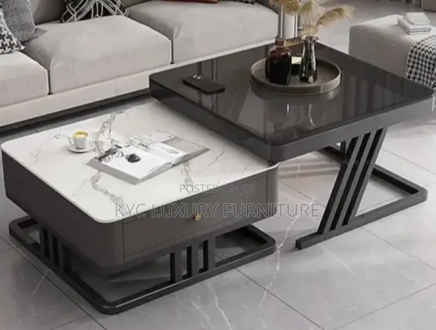 Luxury Marble/Glass Center Table - Brand New - 1
