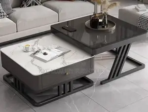 Luxury Marble/Glass Center Table - Sabon Abu