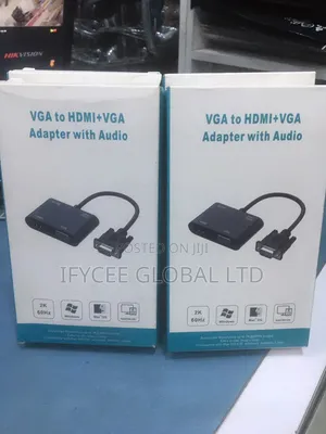 VGA to HDMI + VGA Adapter with Audio