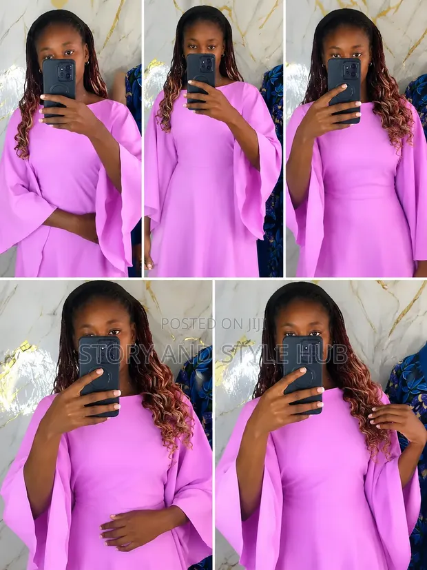 Plain Free Handkerchief Dress - 1