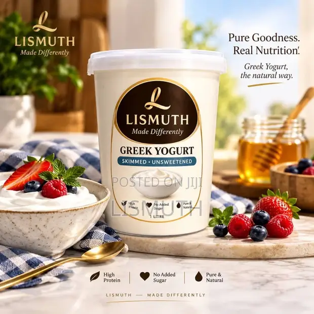 Lismuth Greek Gold 1L Yogurt Mara Dadi Ba Tare Da Sukari Ba - 1