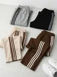 Unisex 3-Stripes Baggy Track Pants - Streetwear Joggers - 2