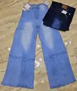 Zara Baggy Jeans - Blue, Sky Blue, Pattern - 4