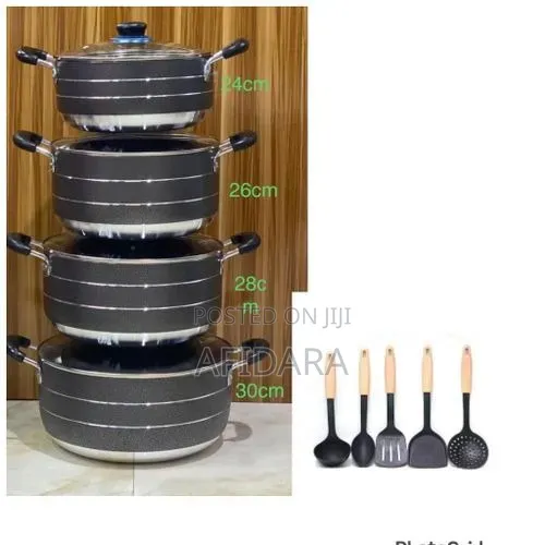 King Brand Non-Stick Stock Pot Set (24-30cm) - 1