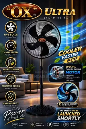 OX18 Ultra Standing Fan - Black