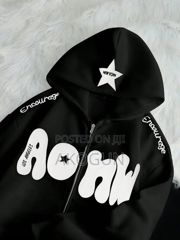 AOHW New York Star Zip-Up Hoodie - Unisex Streetwear - 1