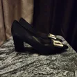 Aaronfaiy Women's Black Suede Formal Shoes - Size 41 - 4