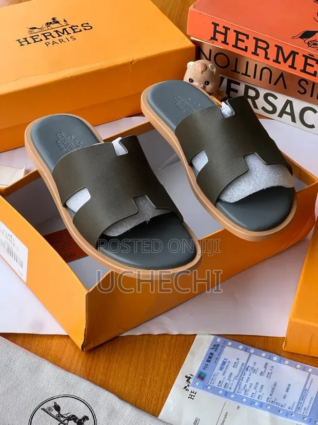 Men's Hermes Pam Slippers - Brand New - 1