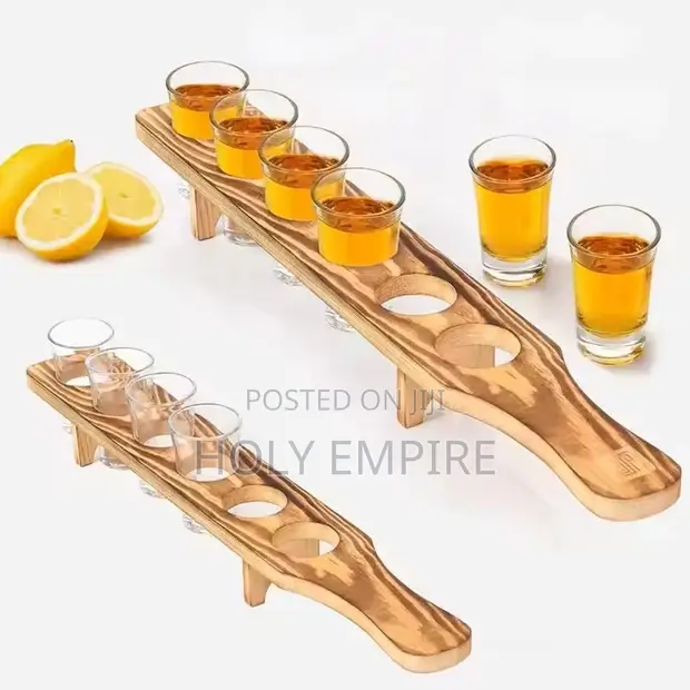6-Hole Glass Holder Cup Rack - Barware Organizer - 1