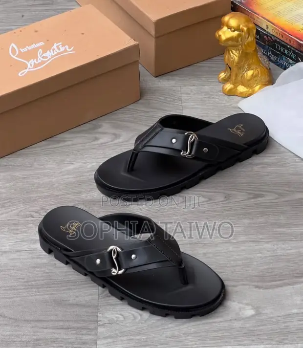 Christian Louboutin Slides - Black - 1