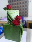 2 Tier Marble Fondant Cake - 2