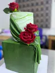 2 Tier Marble Fondant Cake - 3