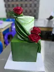 2 Tier Marble Fondant Cake - 4