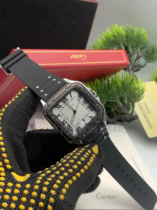 High Quality Rubber Wrist Watch - Cartier Style - 1