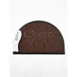 Half-Round Rubber Fabric Welcome Door Mat Footprint - 2
