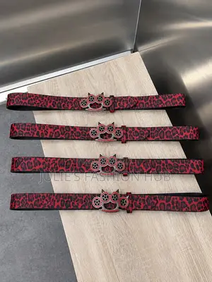 Cheetah Leather Fashion Belt