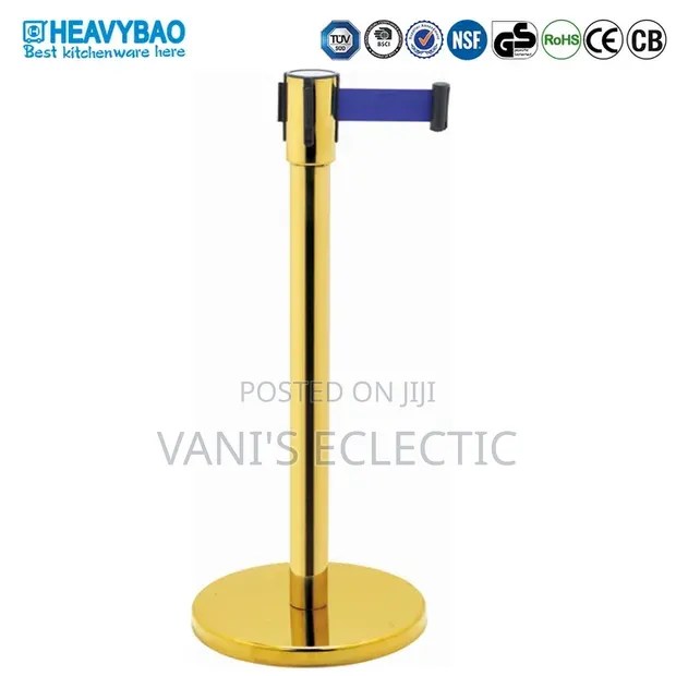 Premium Gold Crowd Control Stanchion Pole - 1
