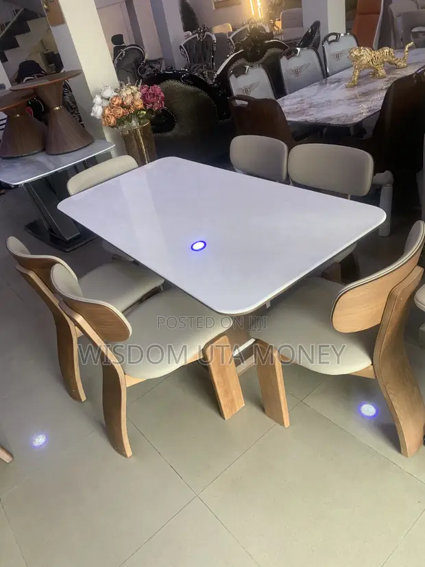 New Modern Luxury 6-Seater Dining Table Set - 1
