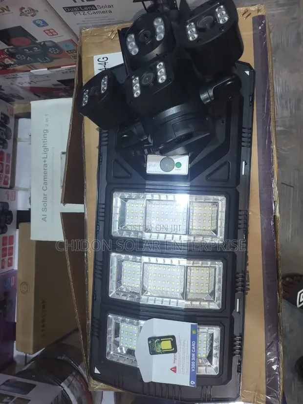 4-Lens Solar Security Camera Street Light - 1